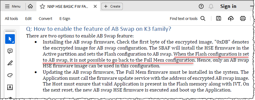 When the Flash configuration is set to AB swap, it is not possible to go back to the Full Mem configuration..png