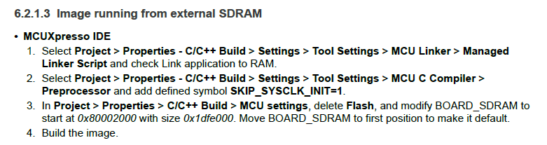 Boot the application from SDRAM in imxrt117x for MQX-RTOS - NXP Community