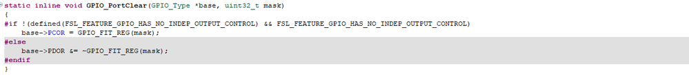 GPIO_PortClear at fsl_gpio.h