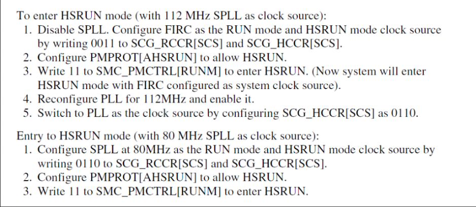 S32K144--difference between HSRUN in 80Mhz and RUN in 80Mhz - NXP Community