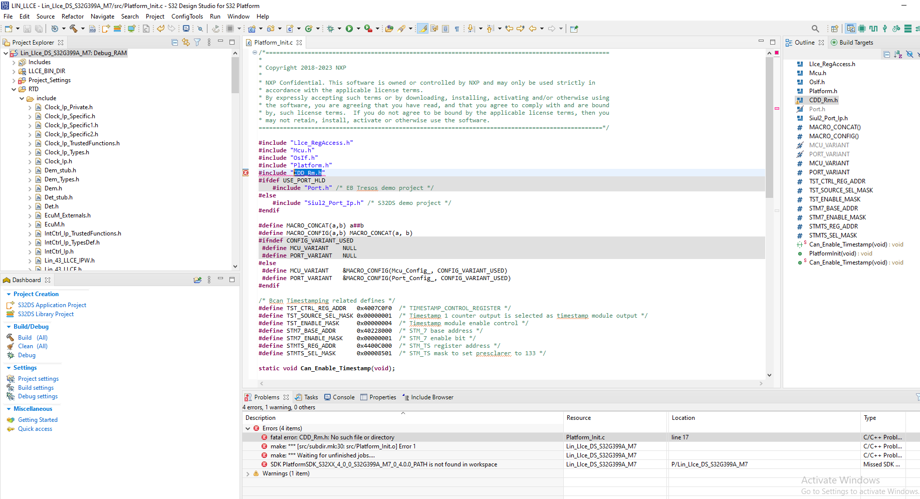 Solved: LLCE_LIN Build error - NXP Community