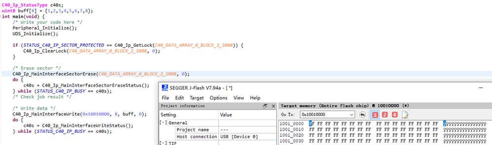 write 0x10010000 not worked