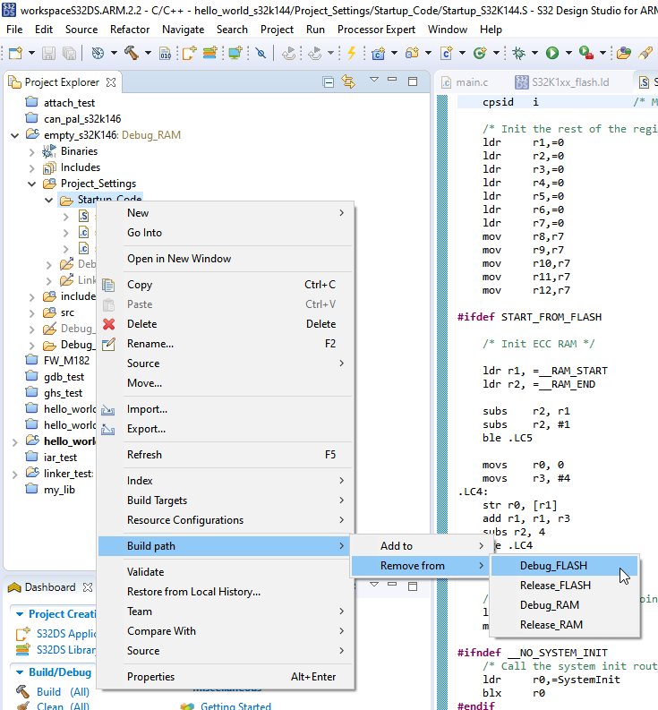 Solved: S32DS S32K1xx_flash.ld Startup_code. s - NXP Community