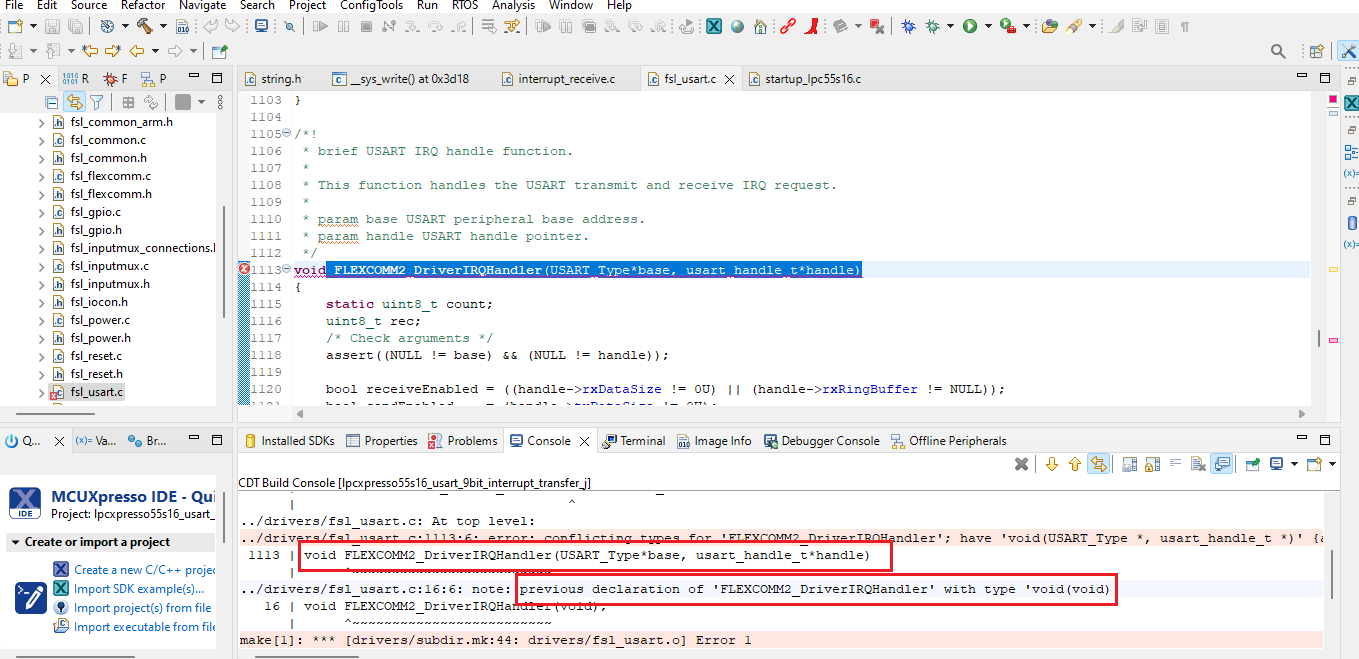 COMPILING ERROR: Conflicting type - NXP Community