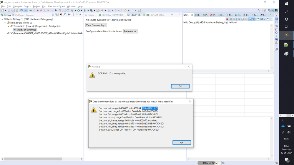 Baremetal application output