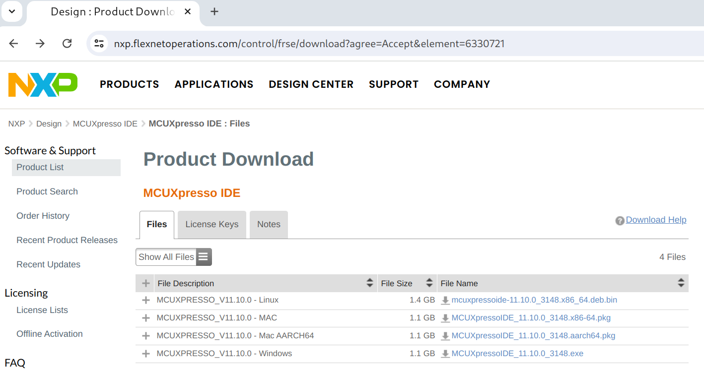 Is MCUXpresso IDE download link broken? - NXP Community