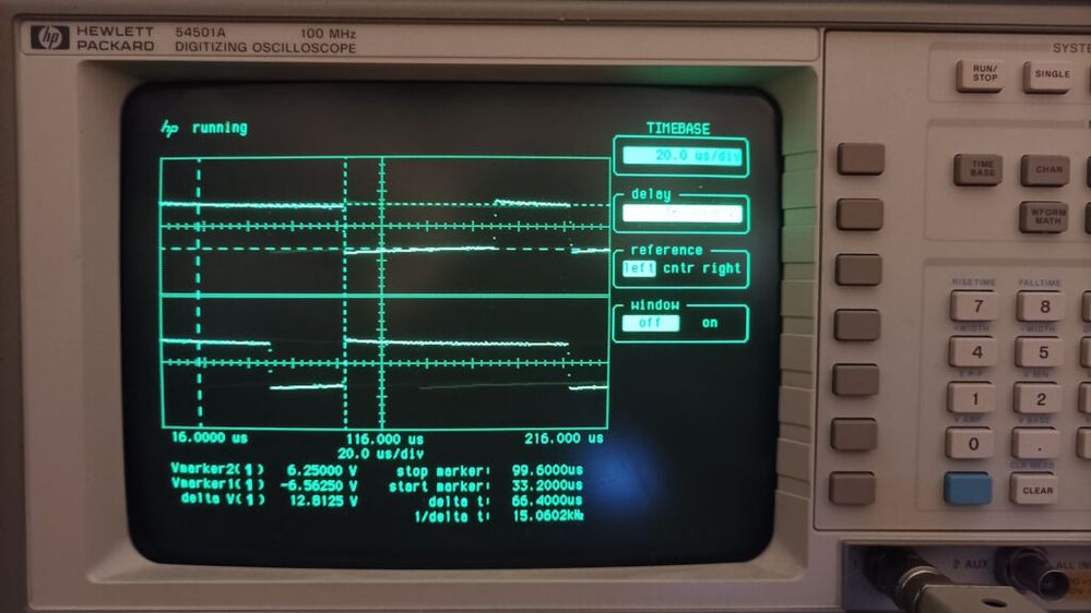 Powerboard Tyche serial output on the Oscilloscope