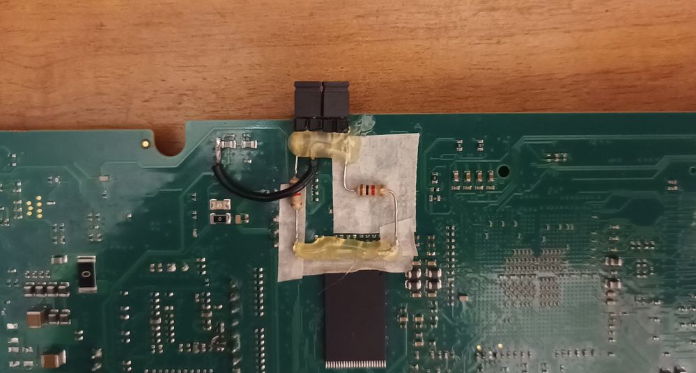 additional resistors due to the switches differences from devkit