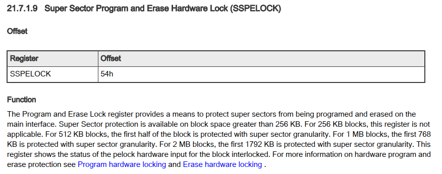 Solved: How to find the link of block lock sector register with flash ...