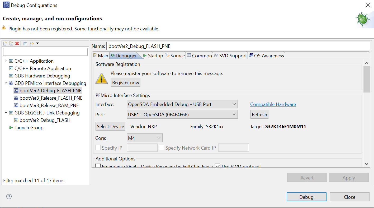 how to use s32k144 EVB as SWD to debug/flash S32k146 custom board