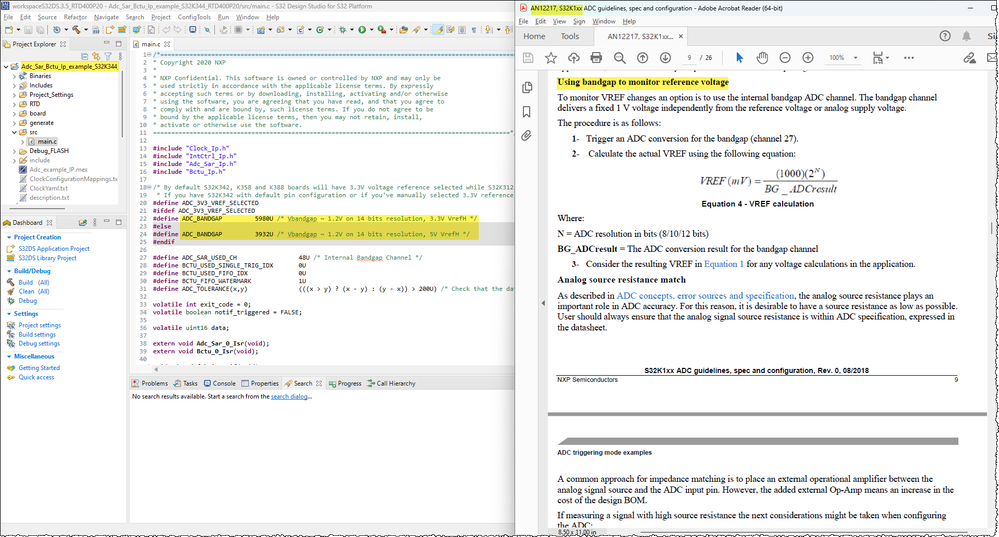 S32K3 ADC input channel bandgap Using bandgap to monitor reference voltage.png
