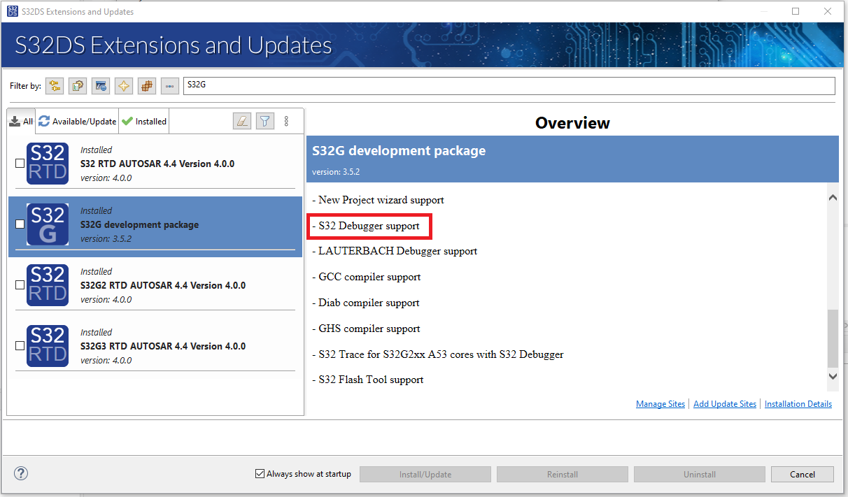 HOWTO: Start S32 Debugger from S32 Design Studio on S32G274A EVB