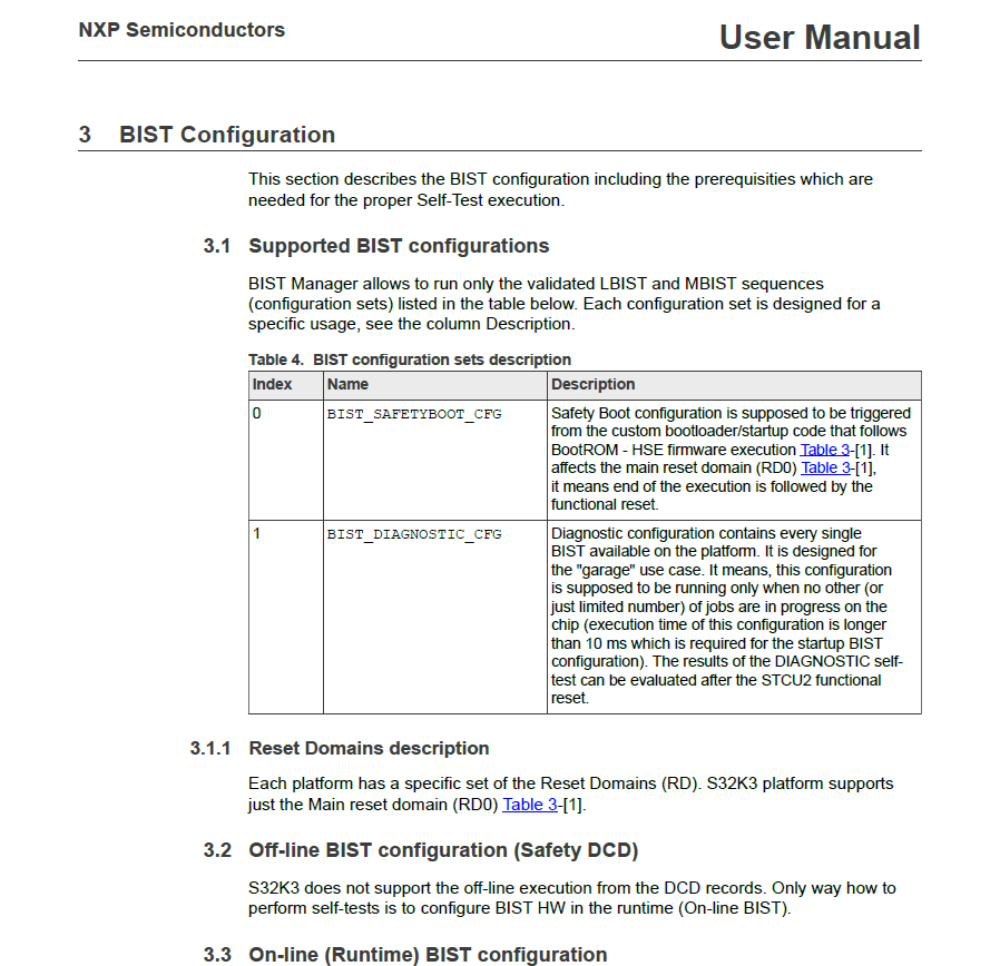 How to use S32K344 BIST? - NXP Community