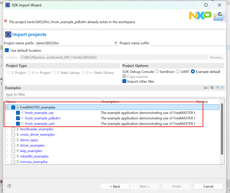 Re: TWR-KV58F220M Freescale FreeMASTER 2.0 - NXP Community