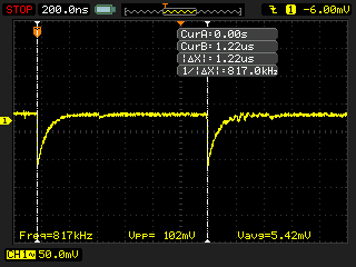 ADC conversion rate 12bit 18MHz FRDM-K64F 818kHz oscilloscope.bmp ADC conversion rate 12bit 18MHz FRDM-K64F 818kHz oscilloscope.bmp