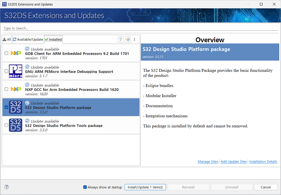 Solved: S32DS for S32 v3.5 Update failed issue - NXP Community