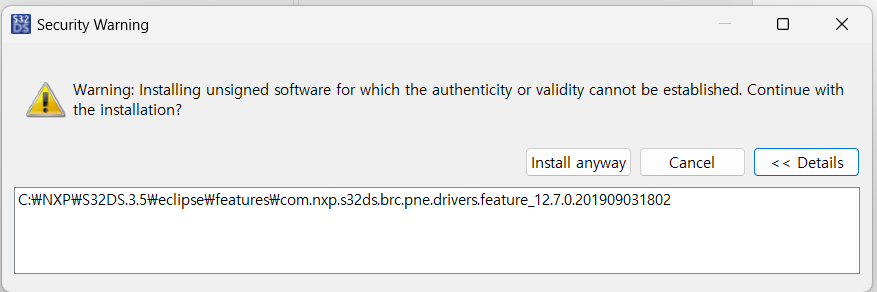Solved: S32DS for S32 v3.5 Update failed issue - NXP Community