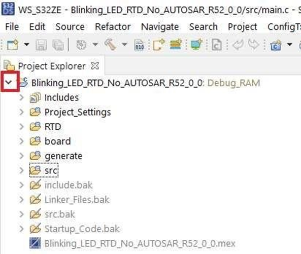 HOWTO: Create a Blinking LED application project for S32Z27x using S32 ...
