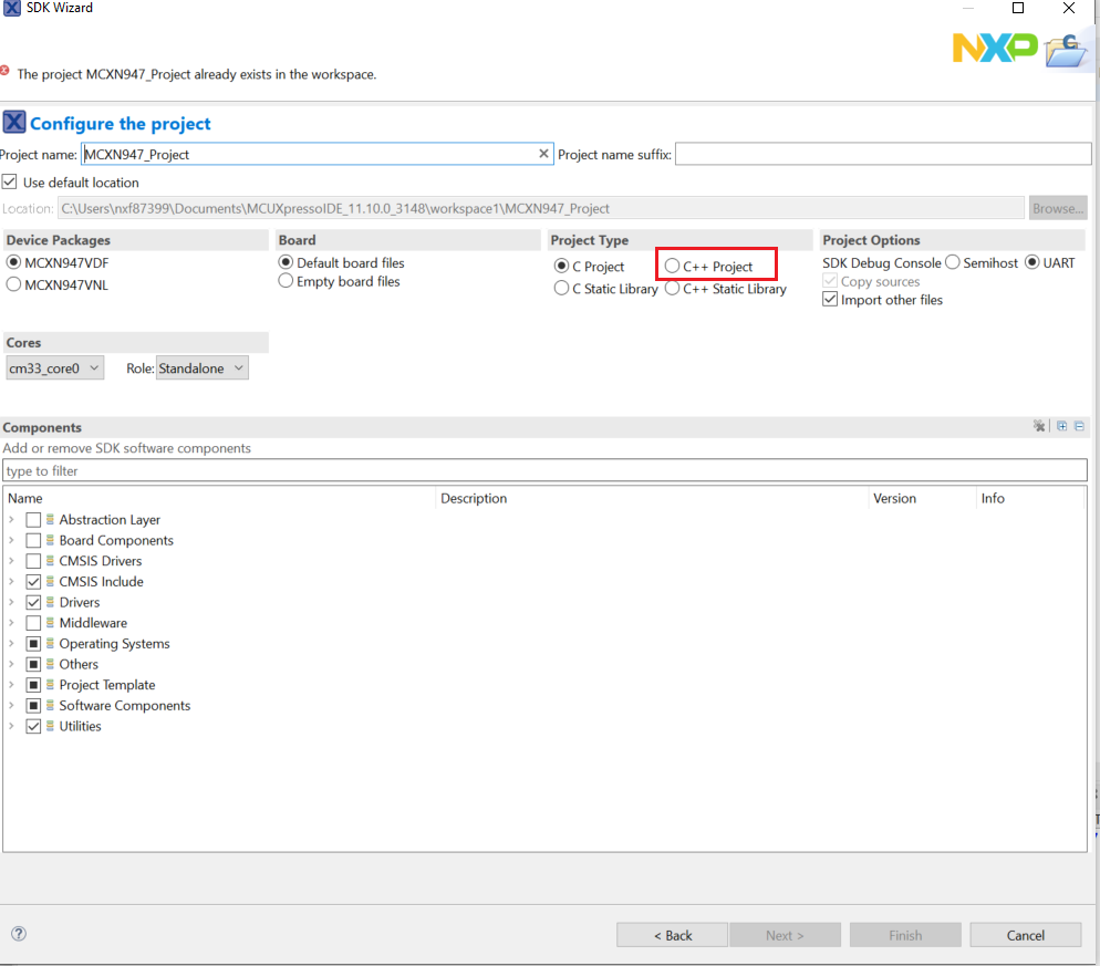 Include error in MCU Xpresso IDE - NXP Community