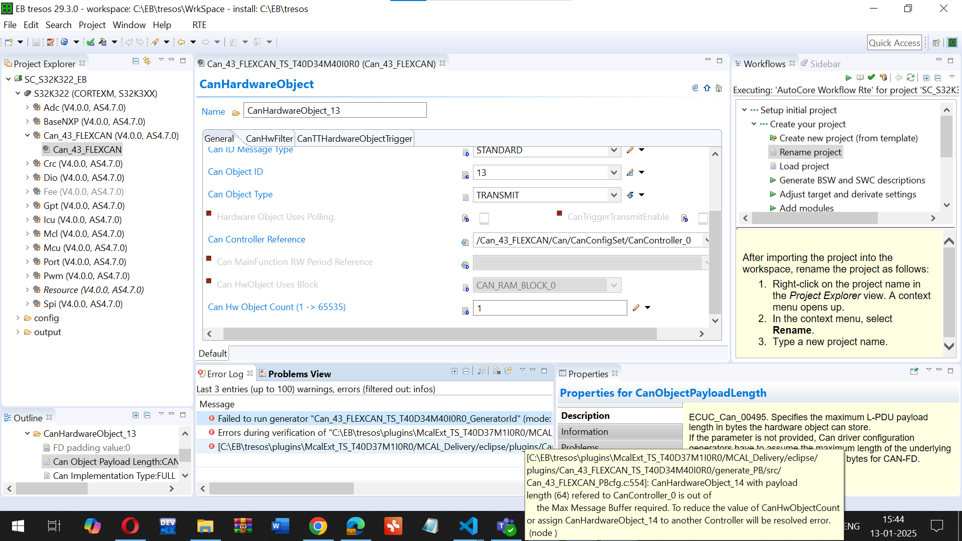 Solved: Configuring CAN FD in EB Tresos for S32K322 - NXP Community