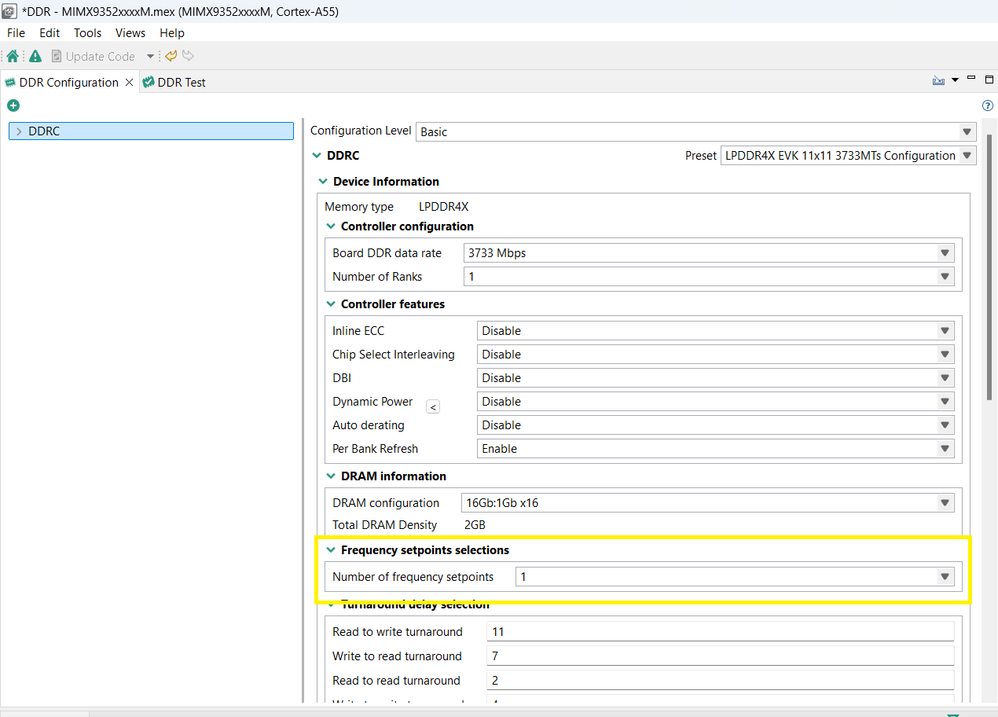 Frequency set points (fsp)