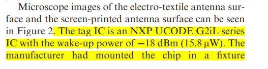 如何选择一款可以替代NXP UCODE G2iL系列的芯片（用于织物基板上） - NXP Community