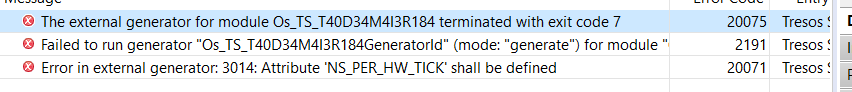 Solved: NXP RTOS Tresos code generation error - NXP Community