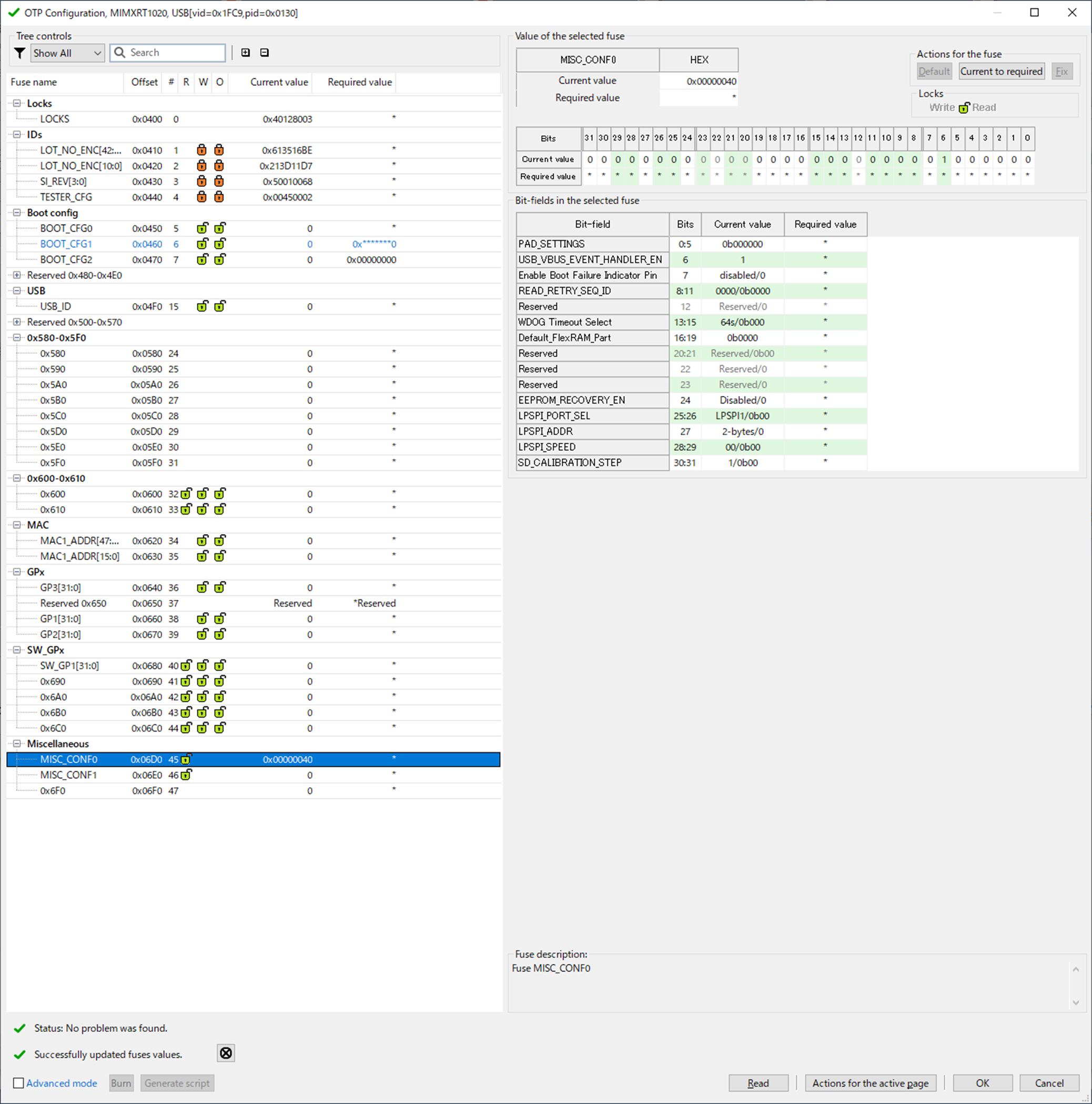 Solved: About fuses when using the i.MX RT1021 SEC tool. - NXP Community