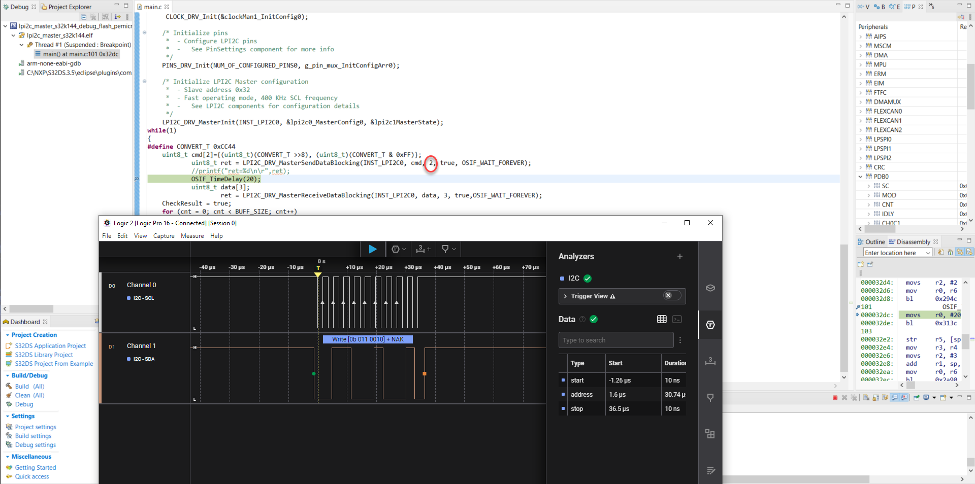 s32k144 i2c write read - NXP Community