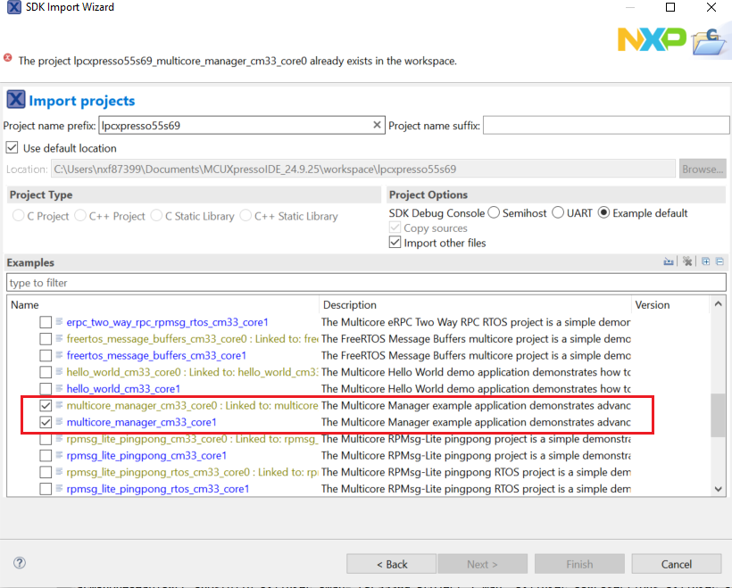 LPC55S69 Multi Core Manager Undefined Reference Error - NXP Community