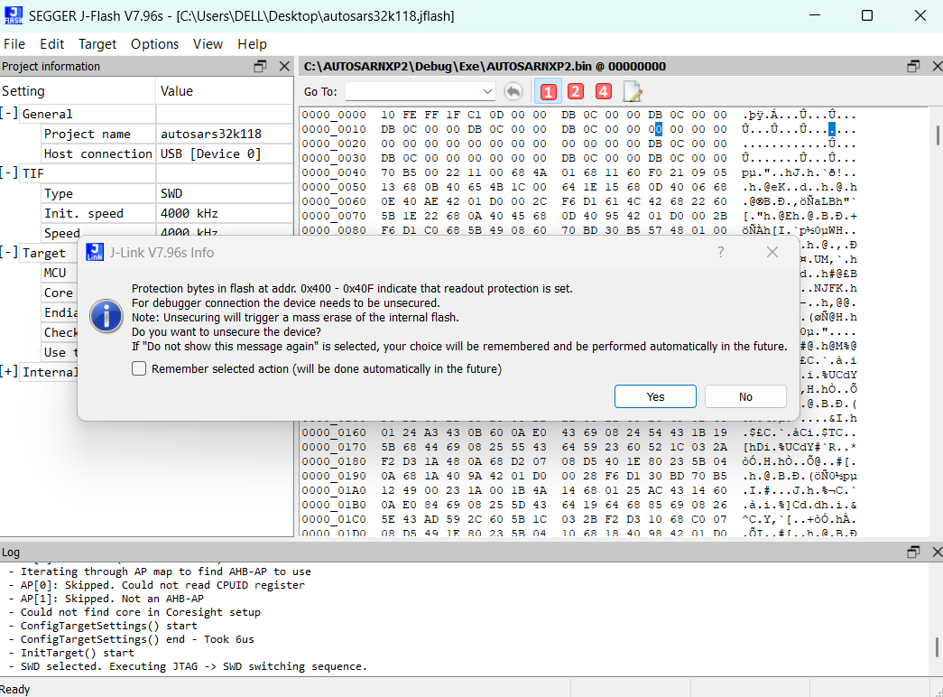 S32K118 Protection bytes in flash at addr. 0x400 - 0x40F - NXP Community