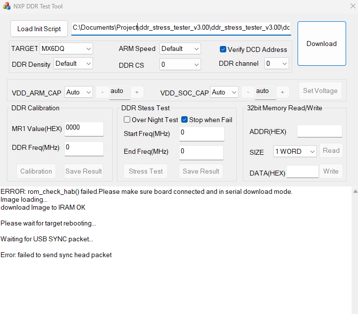 iMX6Q NXP DDR test Tool Issue - NXP Community