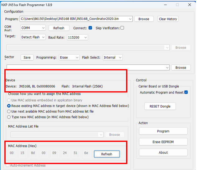 JN5168 Flash Program Failed - NXP Community
