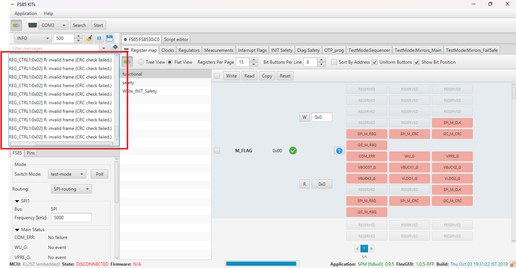 crc fault - invalid frame