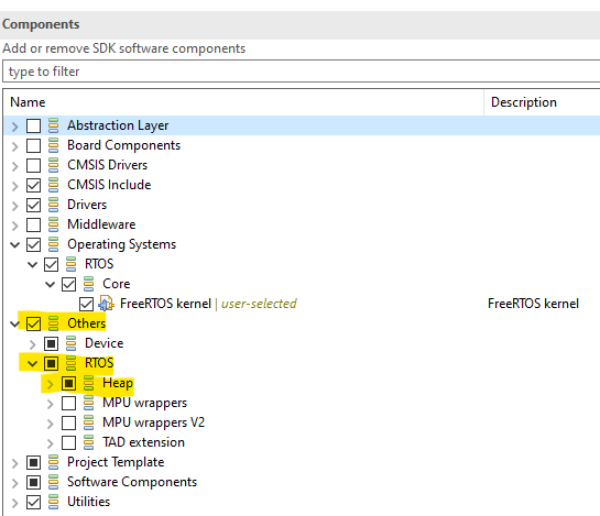 Solved: New Project Wizard fAiL: no freeRTOS port added automatically ...