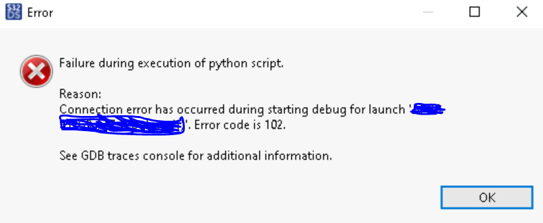 S32 Debug Probe Error 102 - NXP Community