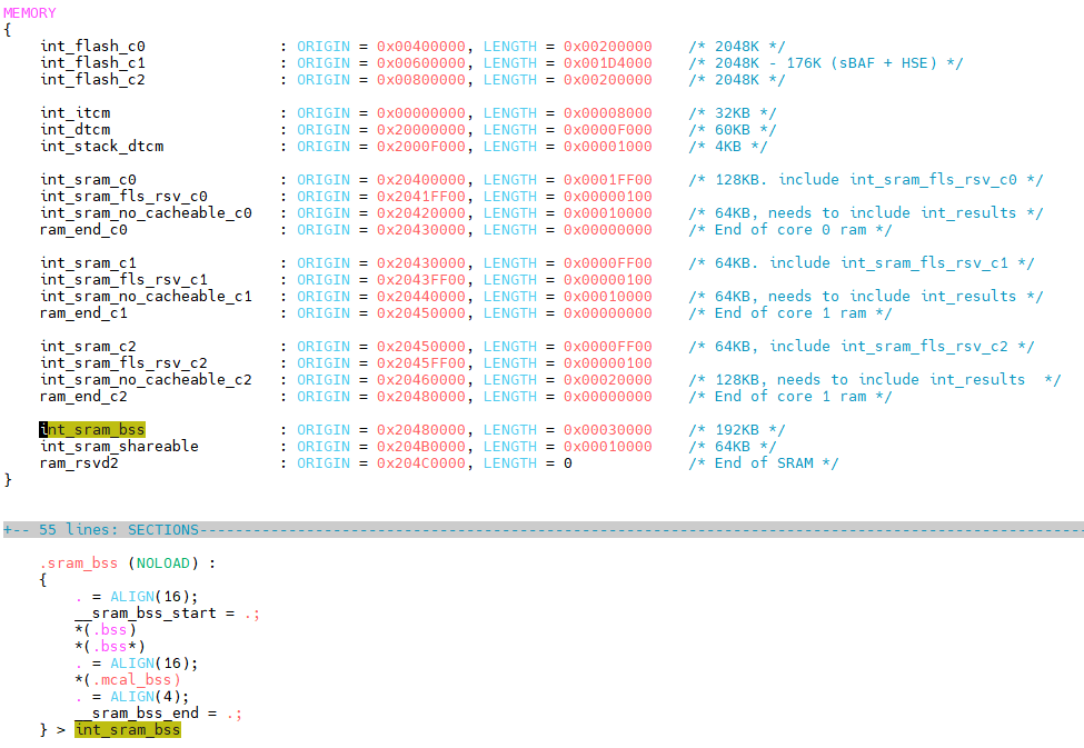 S32K358 - Linker script modification for M7_2 - NXP Community
