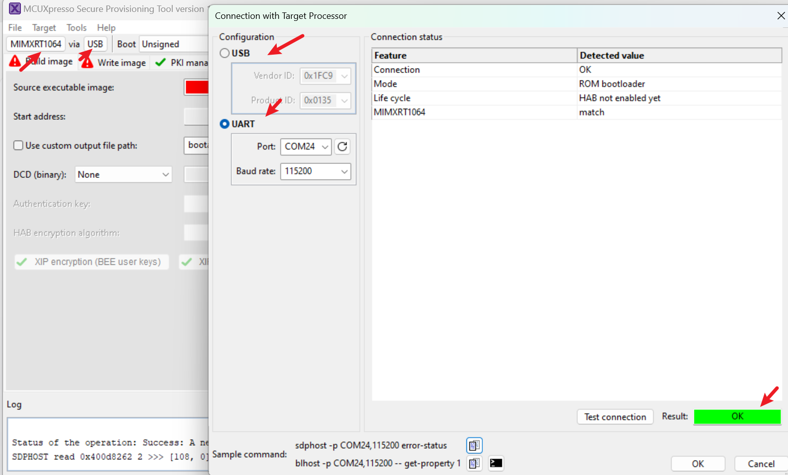 Solved: Cannot connect P&E MultiLink to MIMXRT1064: "Warning: Unable to ...