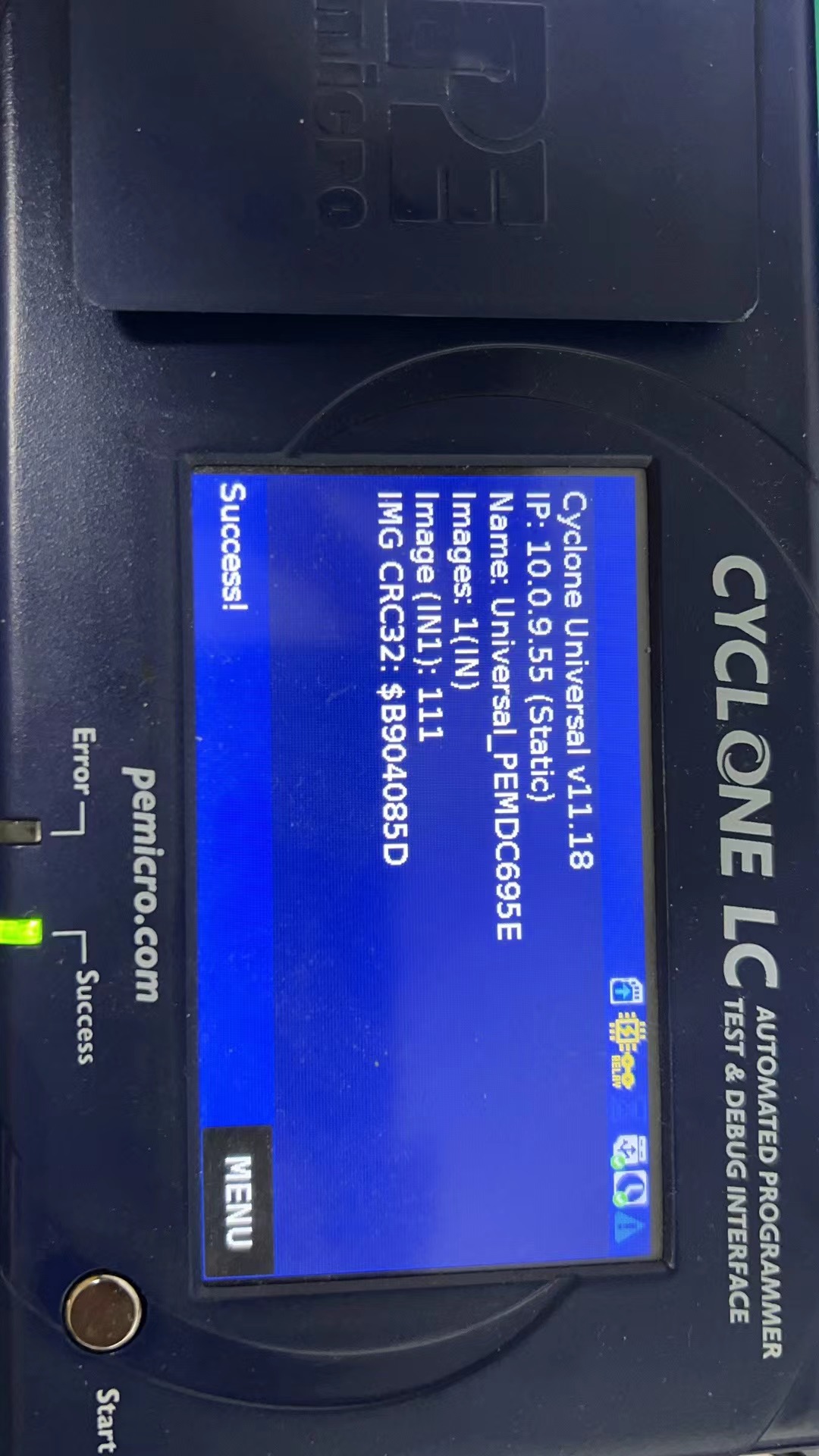 Cyclone LC fails to run the offline-programmed .hex with CSEC enabled ...