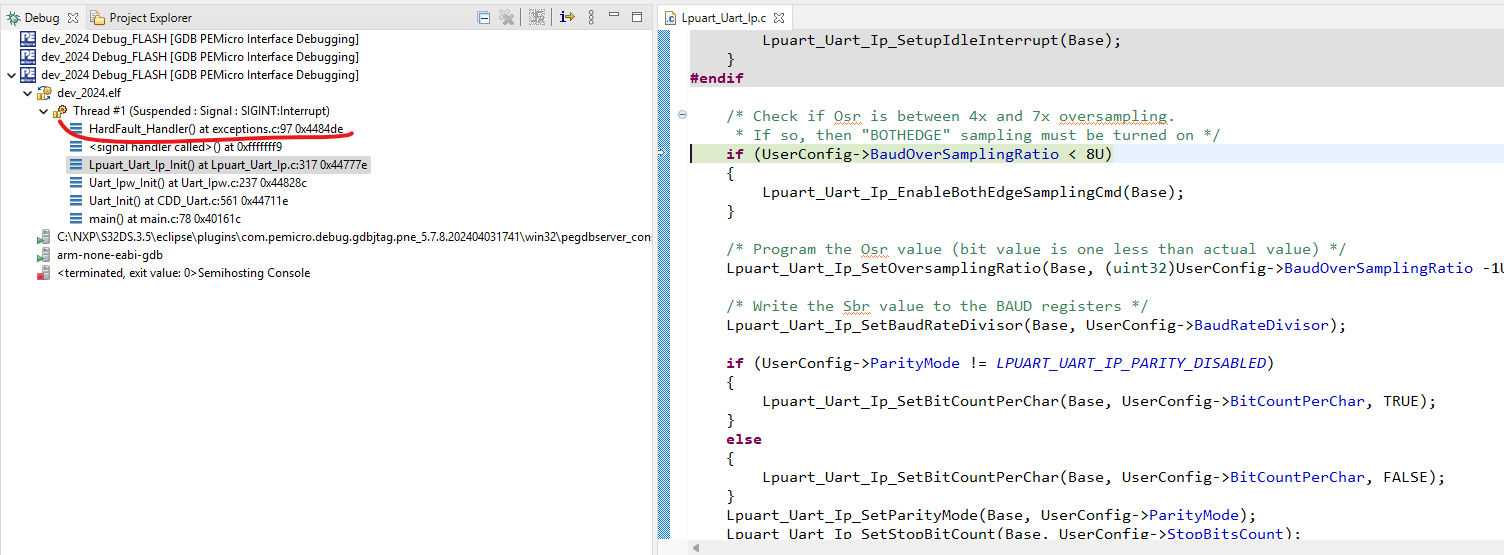 Solved: Hardfault when we are not using debugger in S32K344 - NXP Community