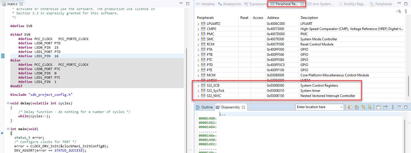 Solved: How to view the values of SysTick and NVIC registers in s32ds 3 ...