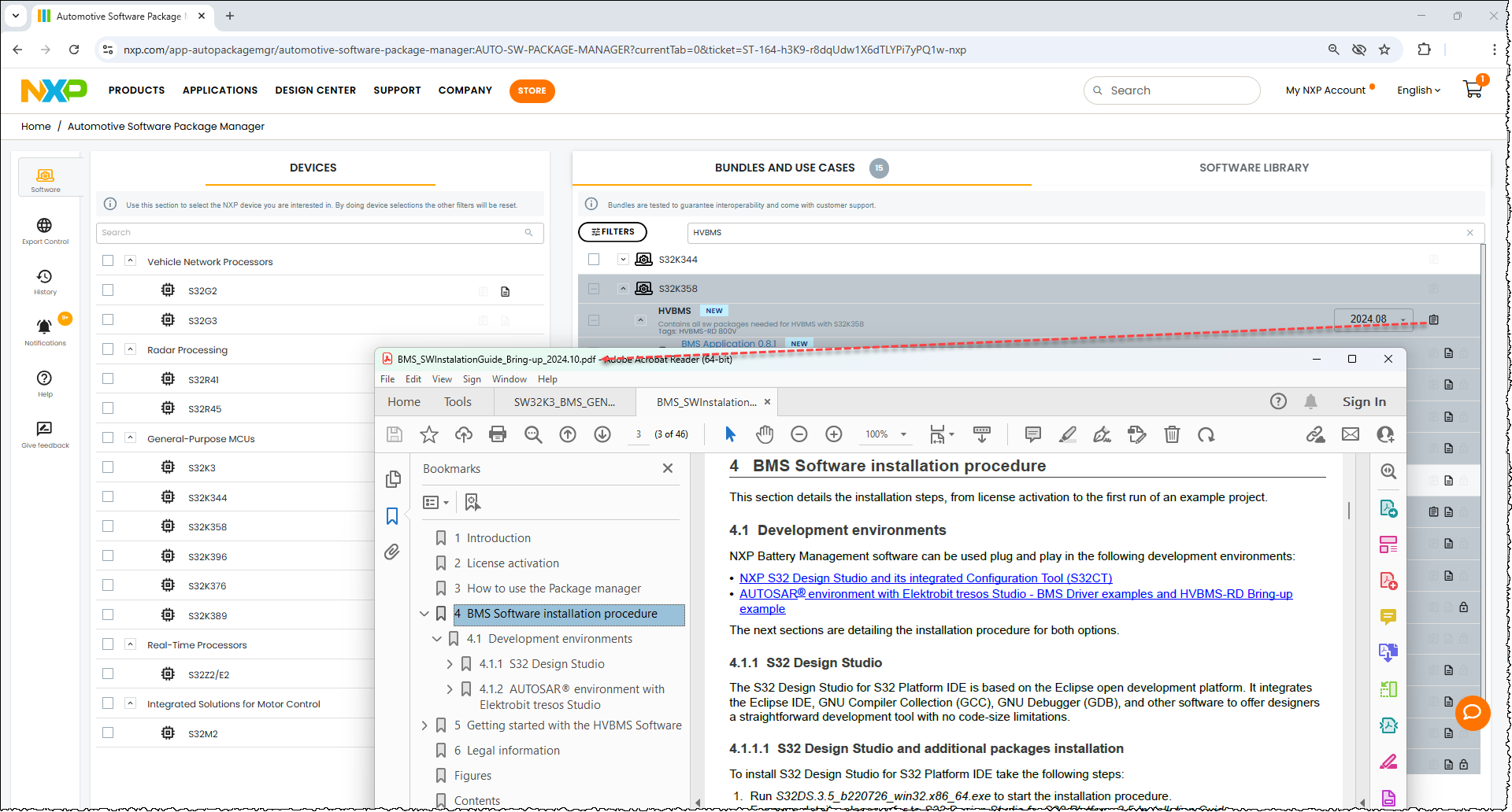 Solved: Problems using BMS GEN1 SDK 4.4 and R21-11 Version 1.0.3 - NXP ...