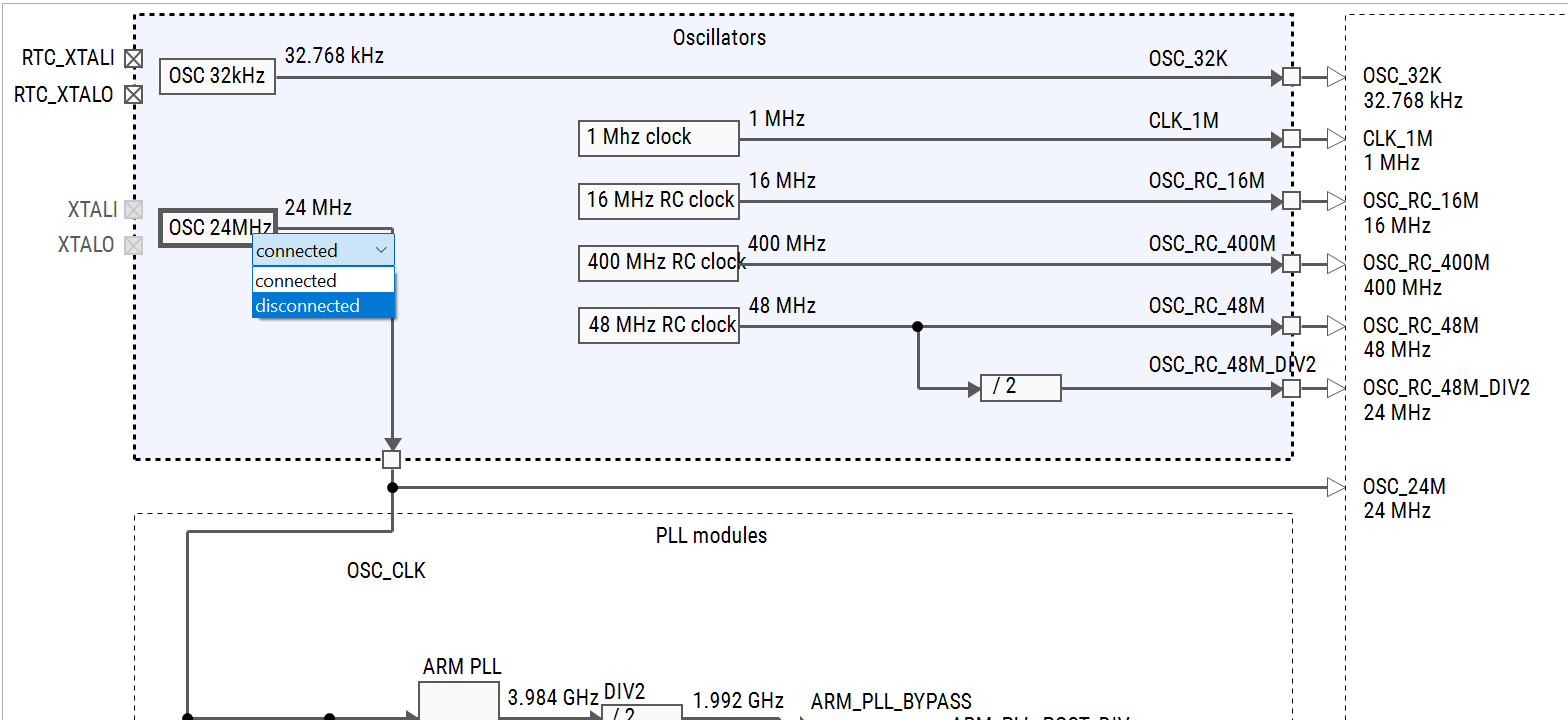 Clarify the OSC 24 MHz modes for iMX RT1176 - NXP Community