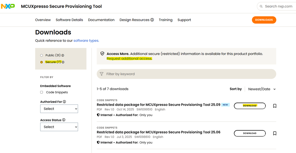 Restricted Data Package new location