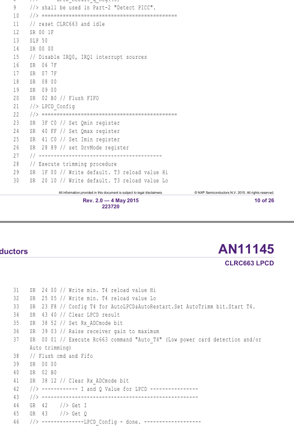 RC66302 LPCD I-Result value - NXP Community