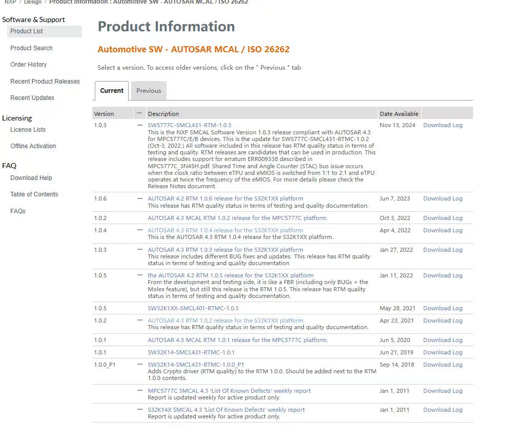 Solved: MCAL Version Query for S32K148 - NXP Community