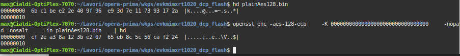 RT1021: DCP example using OTPMK / SNVS High key appears to encrypt with ...
