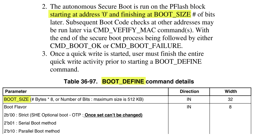 Questions about CSEc Secure Boot, Key Management, IFR, and Counters on ...