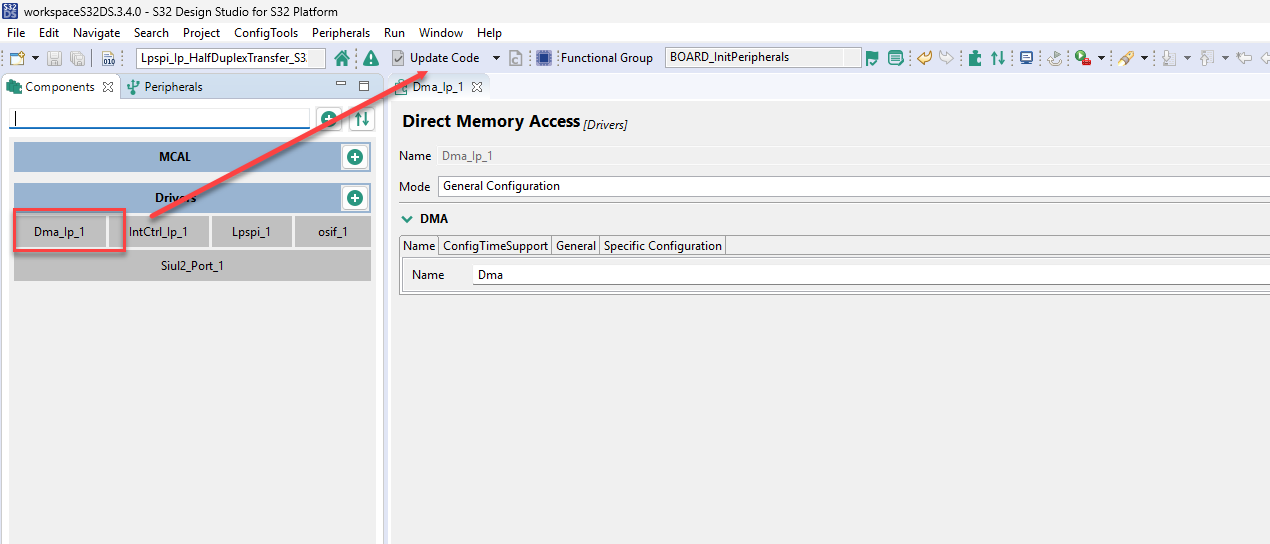 Trying to run DMA example Lpspi_Ip_Transfer_S32K344 - NXP Community