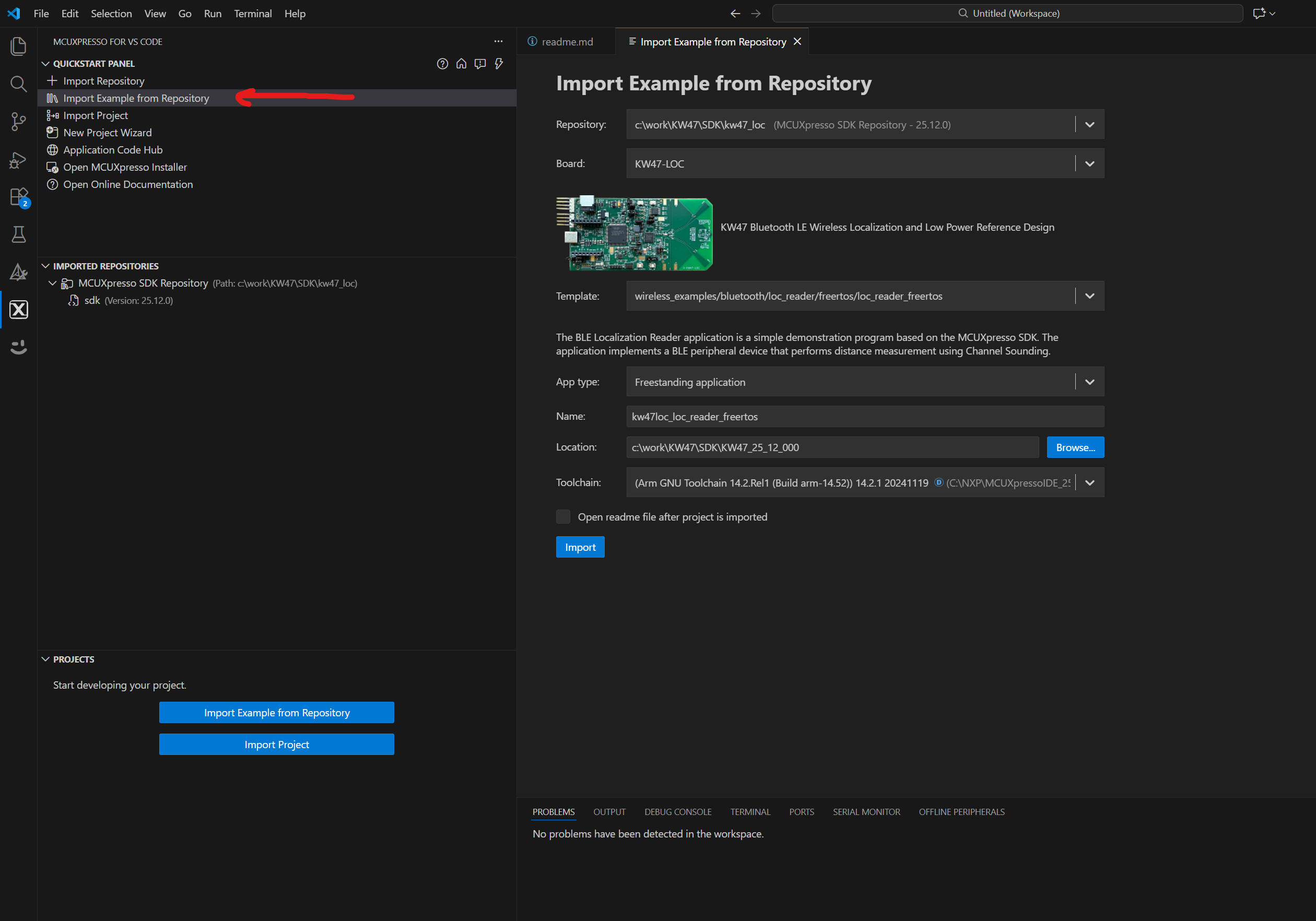 Import and start developping Using Visual Studio Code (VSC) on KW47 ...